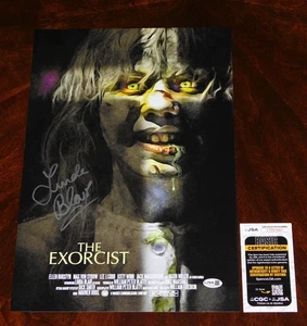 LINDA BLAIR "REGAN" SIGNED THE EXORCIST 12X18 MOVIE POSTER HORROR JSA COA!!! - Picture 1 of 1