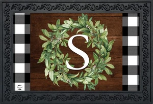 Felpudo Briarwood Lane corona monograma letra S - Imagen 1 de 3