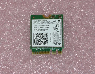Intel Dual Band Wireless-AC 3165NGW WLAN WiFi SPS:806723-001 Medion Akoya E7424 - Bild 1 von 2