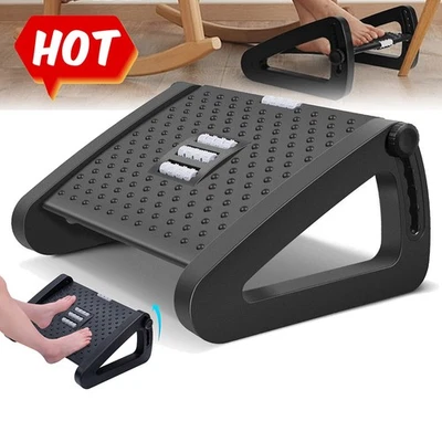 Office Foot Rest Under Desk Footrest Leg Rest Stool Adjustable Angle w/ Massage - Image 1 of 4