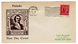 #690 Pulaski 1931 FDC - Roessler / Leo August - Picture 1 of 2