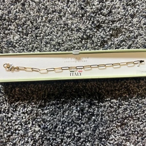 Neu Mia Fiore Made in Italy 18kt vergoldet Sterlingsilber Armband Büroklammer - Bild 1 von 9