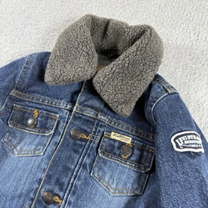 Levi Strauss Signature Sherpa Denim Jacket 24M Toddler Boys Jean Coat Blue Patch - Picture 1 of 4