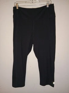 Marika Women's Solid Black Capri Leggings Sz XL - Picture 1 of 4