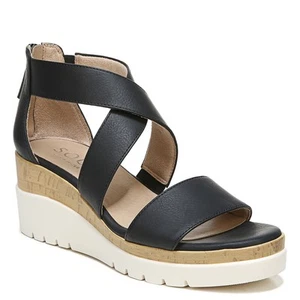 Sandalia de cuña para mujer Soul Naturalizer, Goodtimes H5571S0001 negra sintética - Imagen 1 de 8