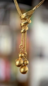 Schöne 14 Karat Gelbgold Halskette Damen Kette 585 Gold 44cm 8g - Bild 1 von 11