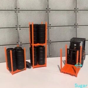 1/64 Tire Storage Rack Model Car Garage Workshop Repair Prop Scene Display Model - Picture 1 of 33