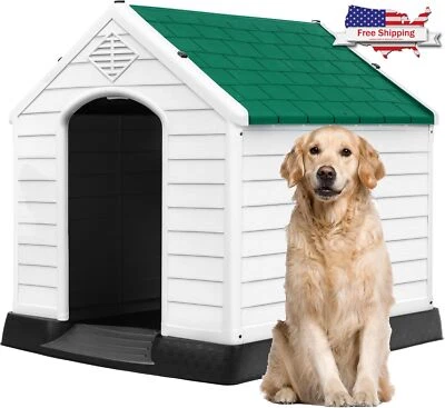 Casa impermeable para perros de 34" para perros de tamaño pequeño a grande refugio aislado para cachorros Foto 1 de 4
