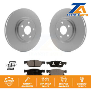 Front Coated Disc Brake Rotors And Ceramic Pads Kit For Lincoln Continental