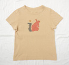 45 RPM Squirrel Beige Women T Shirt Sz 2 Japan