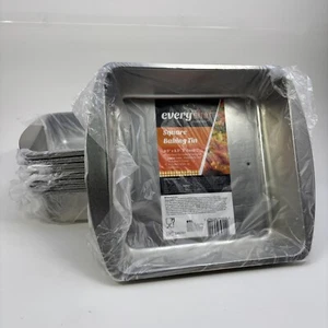 18x Square Cake Tin Baking Set 9.5" x 8.3" - 2" Deep Non-Stick Wholesale Joblot - Picture 1 of 6