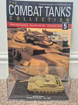 ALTAYA DEAGOSTINI 1/72 M1A1HA ABRAMS USMC IRAQ 2003 DIECAST TANK + MAG - Image 1 of 3