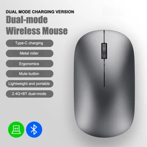 Bluetooth Mouse 2.4G Wireless Mouse Silent Mouse Ergonomic Gaming Office Mice - Afbeelding 1 van 19