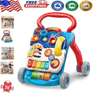 Educational Sit-to-Stand Toddler Walker with Light-Up Activities & Fun Sounds - Picture 1 of 14