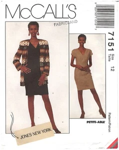 1994 McCall's 7151 Misses Lined Cardigan Dress sewing pattern size 12 uncut - Picture 1 of 3