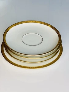 De colección Raro Limoges, Francia Antigua Abadía 3 Platillos Y Un Plato de Pan - Imagen 1 de 11
