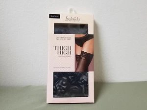 new Fredericks of hollywood black lace top fishnet thigh high - Picture 1 of 2