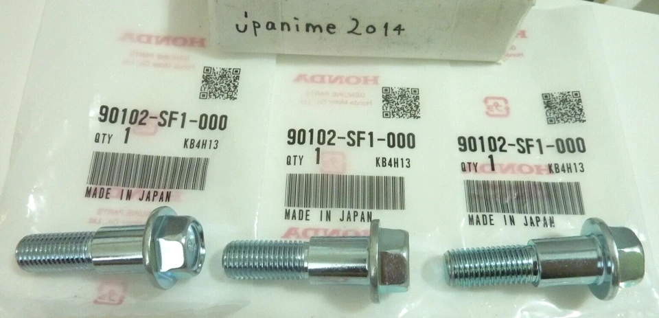 # Honda Acura K20 K24 Intermediate Half Shaft Bolts I-VTEC 90102-SF1-000 x3* - Image 1 of 1