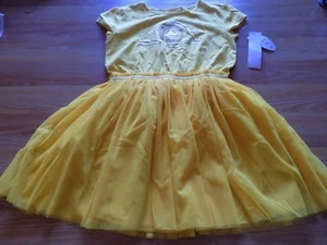 Girl's Size XL 14-16 Disney Parks Star Wars C3PO Yellow Gold Tulle Skirt Dress  - Picture 1 of 1