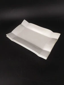 2x Piatti Per Sushi In Porcellana Bianca Forma Rettangolare  - Imagen 1 de 5