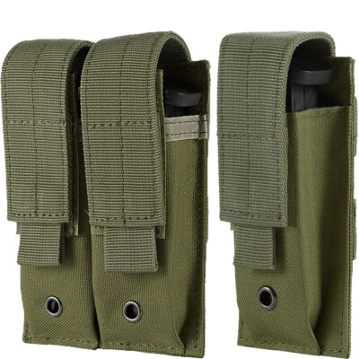 Tactical Single/Double Pistol Mag Pouch Molle Magazine Pouch for Glock M1911 92F - Image 1 of 4