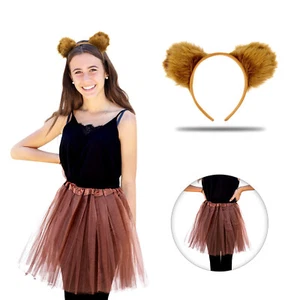 Teddy Bär Kostüm Accessoire Set - Haarreifen + Tutu für Fasching Karneval Party - Bild 1 von 1