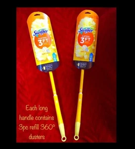 2 un. Combo de polvos Swiffer: 8 piezas en total: (2 asas extensibles de 3 pies cada una con 3 recargas) - Imagen 1 de 12