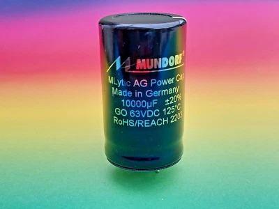 MUNDORF MLYTIC MLGO 10000μf 63V for Amplifier/Amplificatore 2 pin condensator
