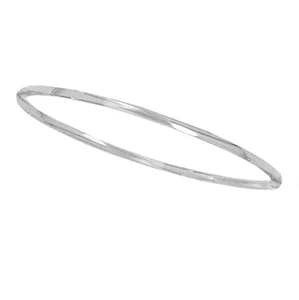 Brazalete deslizable apilable brillante de plata de ley 8" 2,2 mm - Imagen 1 de 2