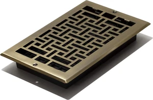 AJL610W-A Oriental Wall Register, 6X10, Antique Brass Finish - Picture 1 of 5