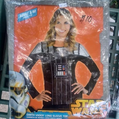 Darth Vader Disney Star Wars Adult S/M Long Sleeve Top Halloween Costume - Image 1 of 2