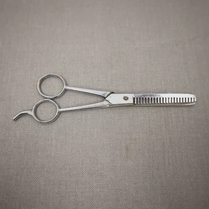 Tijeras adelgazantes vintage hechas en Italia herramienta de peluquero de acero inoxidable - Imagen 1 de 5