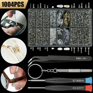 Nasenpads mit Schrauben Brillenreparaturset für Sonnenbrillen Ersatzteile , - Bild 1 von 6