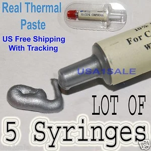 5 X STARS-700 SILVER Thermal Grease CPU GPU PS3 HeatSink Compound Paste Syringe - Afbeelding 1 van 1