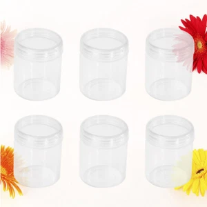 Caja de almacenamiento de plástico redonda de 6 piezas subbotella crema mini botellas sólidas para viajes - Imagen 1 de 11