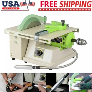Table Saw Electric Cutter Machine Jewelry Rock Stone Woodwork Buffer Bench Lathe - Picture 1 of 12
