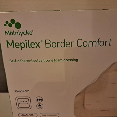 Mepilex 15cm x 20cm Border Comfort silicone Dressings Wound Plasters (10 Pack)