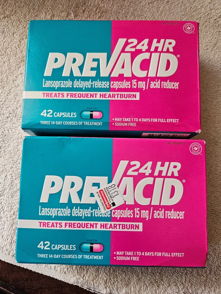 Lote de 2 cajas de cápsulas de liberación retardada de lansoprazol Prevacid 24 horas, 42 unidades Foto 1 de 1