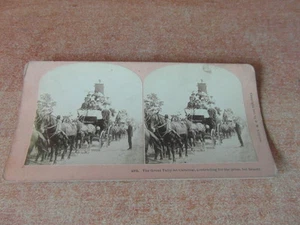 FOTO STEREOSKOP STEREOGRAMM 1887 USA GREAT TALLY-HO KARNEVAL KARNEVAL JAGD - Bild 1 von 2