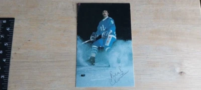 Real Cloutier Quebec Nordiques Postcard 1976 77 Rochester Buffalo Flint WHA - Image 1 of 3