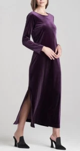 NEW! NATORI “NATALIE” BLACKBERRY VELVET  GOWN/LOUNGER /LARGE/SHIPS  NOW /$170 - Picture 1 of 6