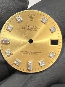 Originale Rolex Champagne Diamante Fabbrica Quadrante Datejust per 31MM 68273 - Foto 1 di 10