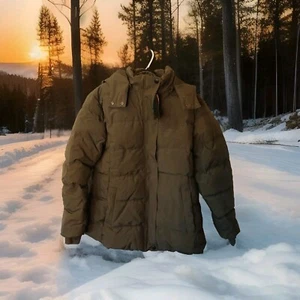 Wantdo Men's XL Waterproof Puffer Jacket Heavy Winter Coat with Removable Hood - Picture 1 of 18