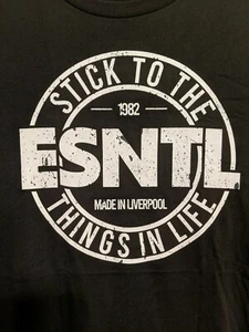 Stick To The "ESNTL" Things In Life 1982 Liverpool 4XL Black Cotton Tee-Shirt - Picture 1 of 3