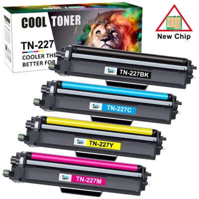 4PK Compatible With Brother TN227 Toner MFC-L3770CDW HL-L3270CDW WITH CHIP - Image 1 of 4