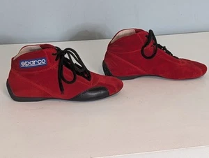 Sparco Racing Shoes (FIA Approved) Karting Sim Racing Red Suede - size 42 US 9 - Picture 1 of 8