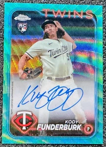 Kody Funderburk 2024 Topps cromo #RA-KF refractor de onda acuática/199 (RC, AU) - Imagen 1 de 2