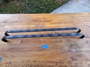 PAIR Antique Vintage Japanned Window CURTAIN RODS Copper Flash PAT'D 1907 Kirsch - Picture 1 of 12