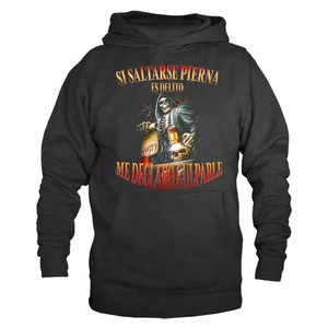 Skulls Body Building Work Out Spanish Slogan Mexican Fitness Pullover Hoodie - Bild 1 von 3