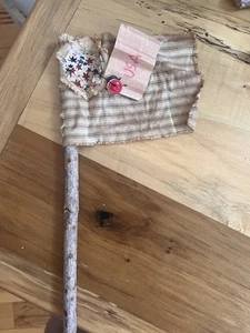 Primitive tea stain handmade flag - Bild 1 von 5
